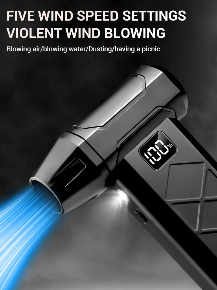 800000RPM Turbofan High Power Jet Fan Brushless Motor Variable Speed Dust Blower Cleaning Tool Air Duster Air Blower Handheld