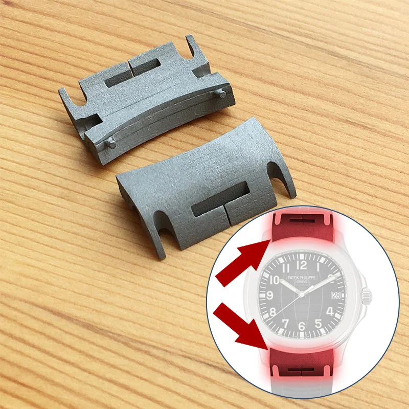 Cinturino Inserti Metallici All'Interno Per Orologio Automatico Patek Philip Pp Aquanaut