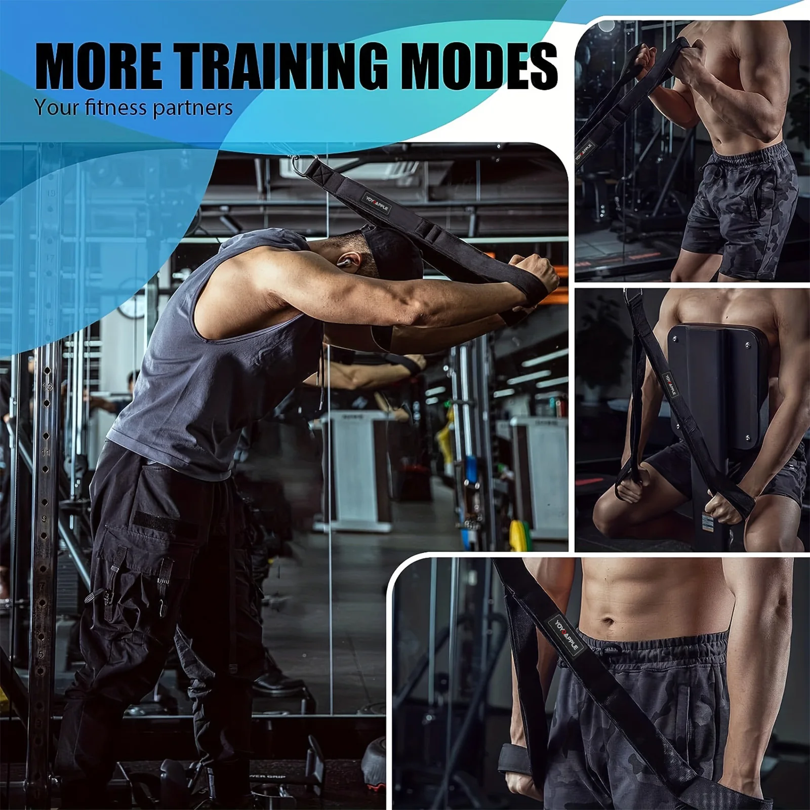 Gym Workout Rope Tricep Training Rope Cable Attachment Handles Pull Down Rope For Gym Workout (1pc) gym workout rope