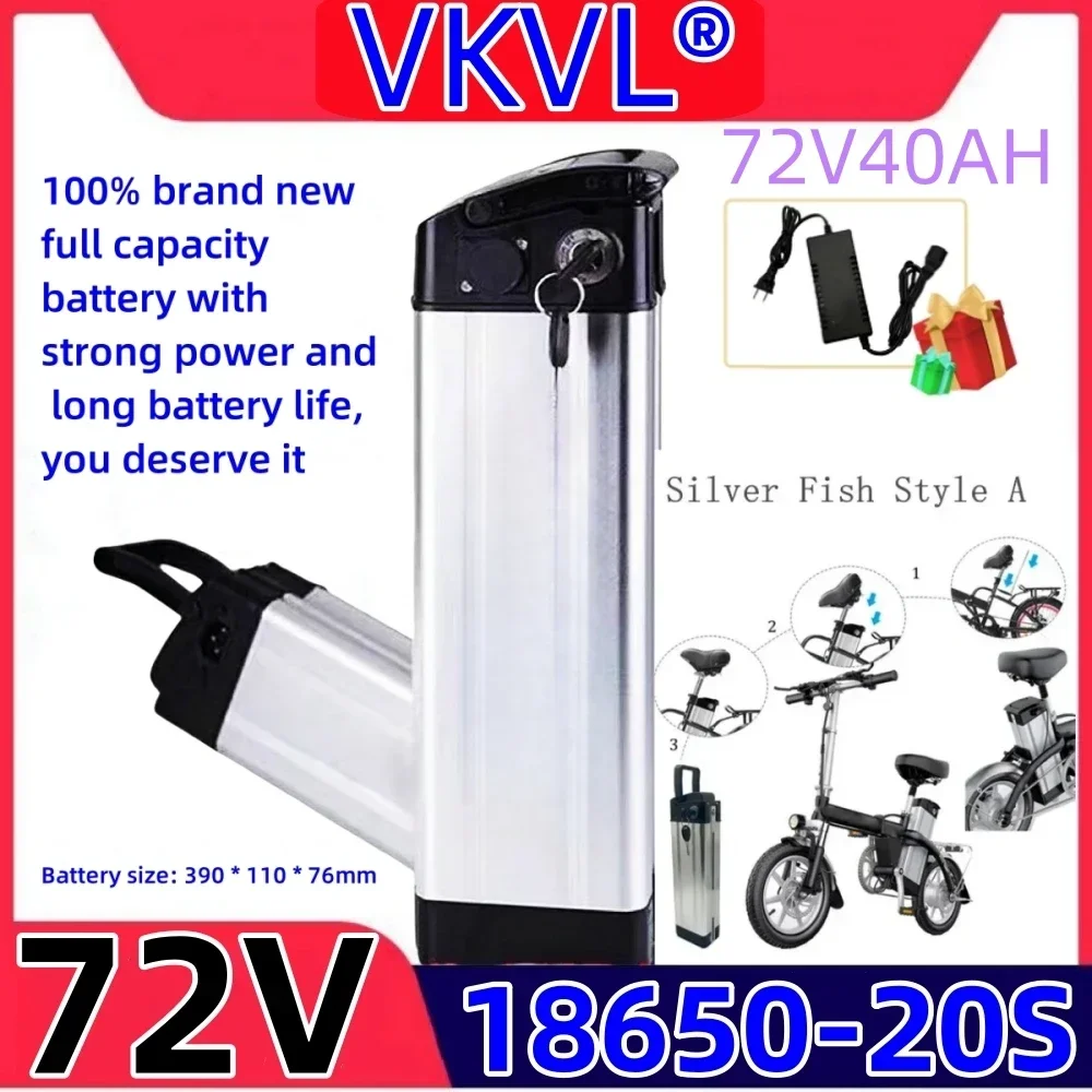 

Air fast transportation New Full Capacity Power 18650 Lithium Battery 72V20ah-40ahBattery pack Suitable for Silver Fish 80-2000W