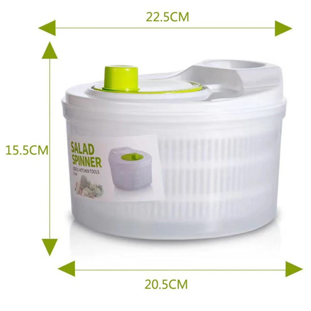5L Vegetable Washer With Lid Reusable Greens Washing Strainer Vegetables Salad Tool