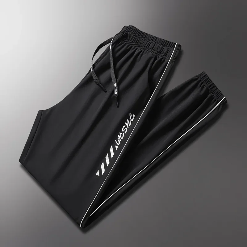 Quick Dry Ice Silk Sports Pants Men Women Outdoor Fashion Casual Nine Points Quick Freeze Lightweight Breathable Skateboarding T