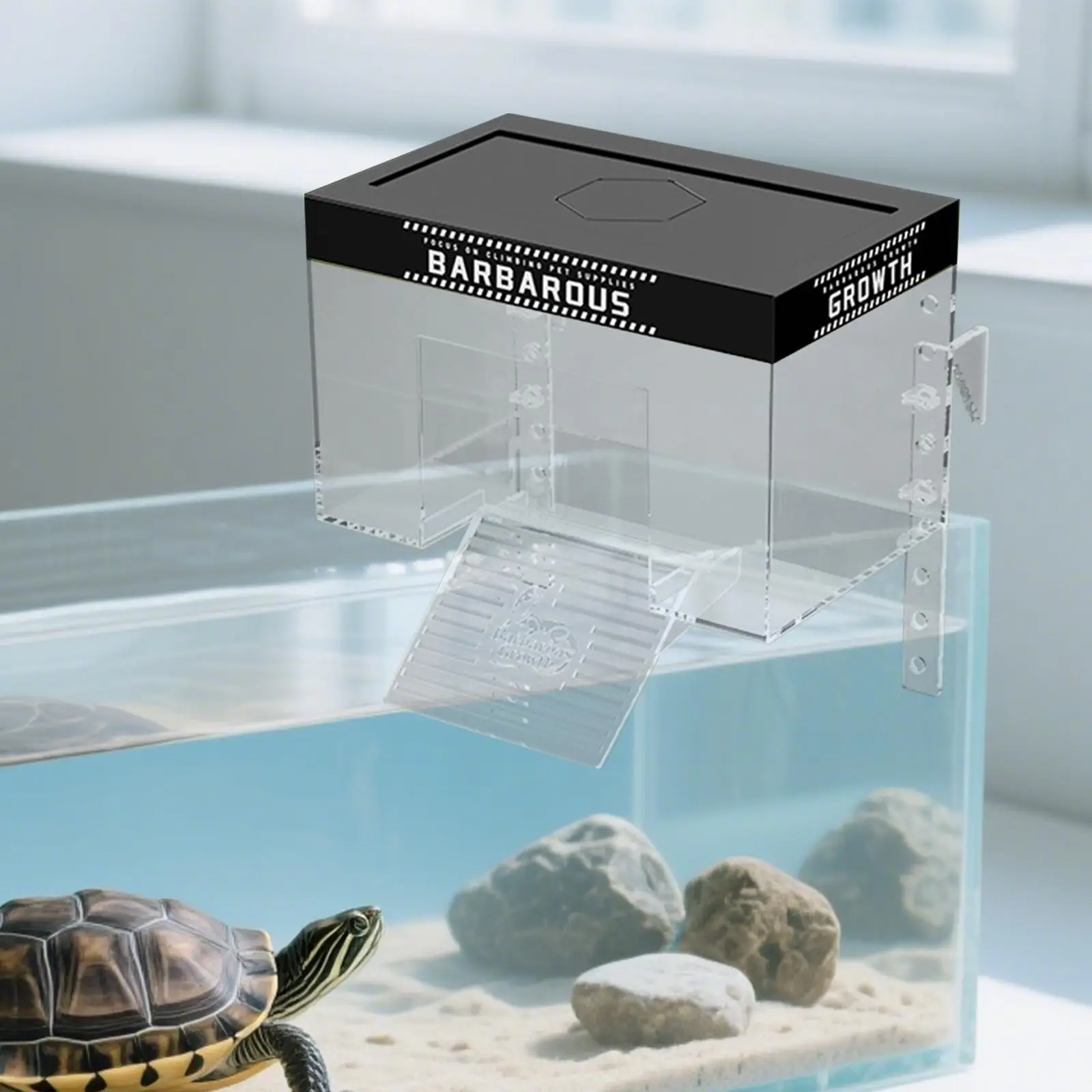 Acrylic Turtle Basking Platform – Easy Assembly Turtle Dock for Aquariums 1