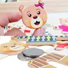 Wooden Toy Montessori Cartoon Animal Changing Clothes Jigsaw Dress Changing Shape Matching Puzzle Educational Toys For Children 4