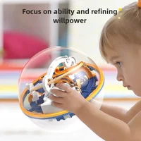 3D Puzzle Ball Maze Toy Children Challenge Obstacle Game Labyrinth Ball 3D Maze Montessori Puzzle Balance Traine Clearance Game 1
