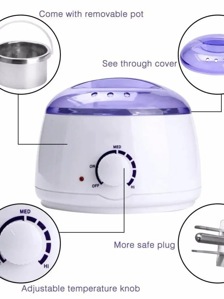 500ml Wax Machine for Hair Removal Paraffin Heater Wax Beans Depilatory Epilator Wax-melting Pot