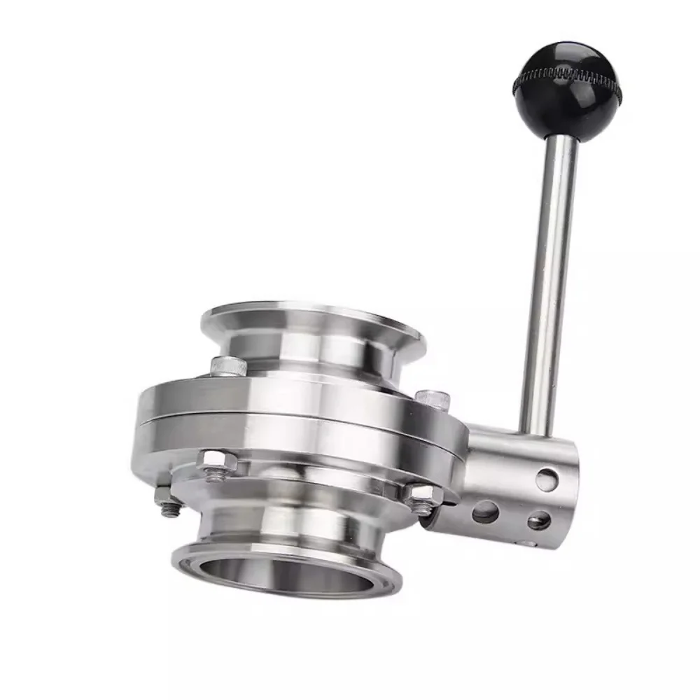1(25mm) Ferrule 50.5mm Tri Clamp Butterfly Valve Sanitary 304 Stainless Steel For Homebrew Beer Dairy Product