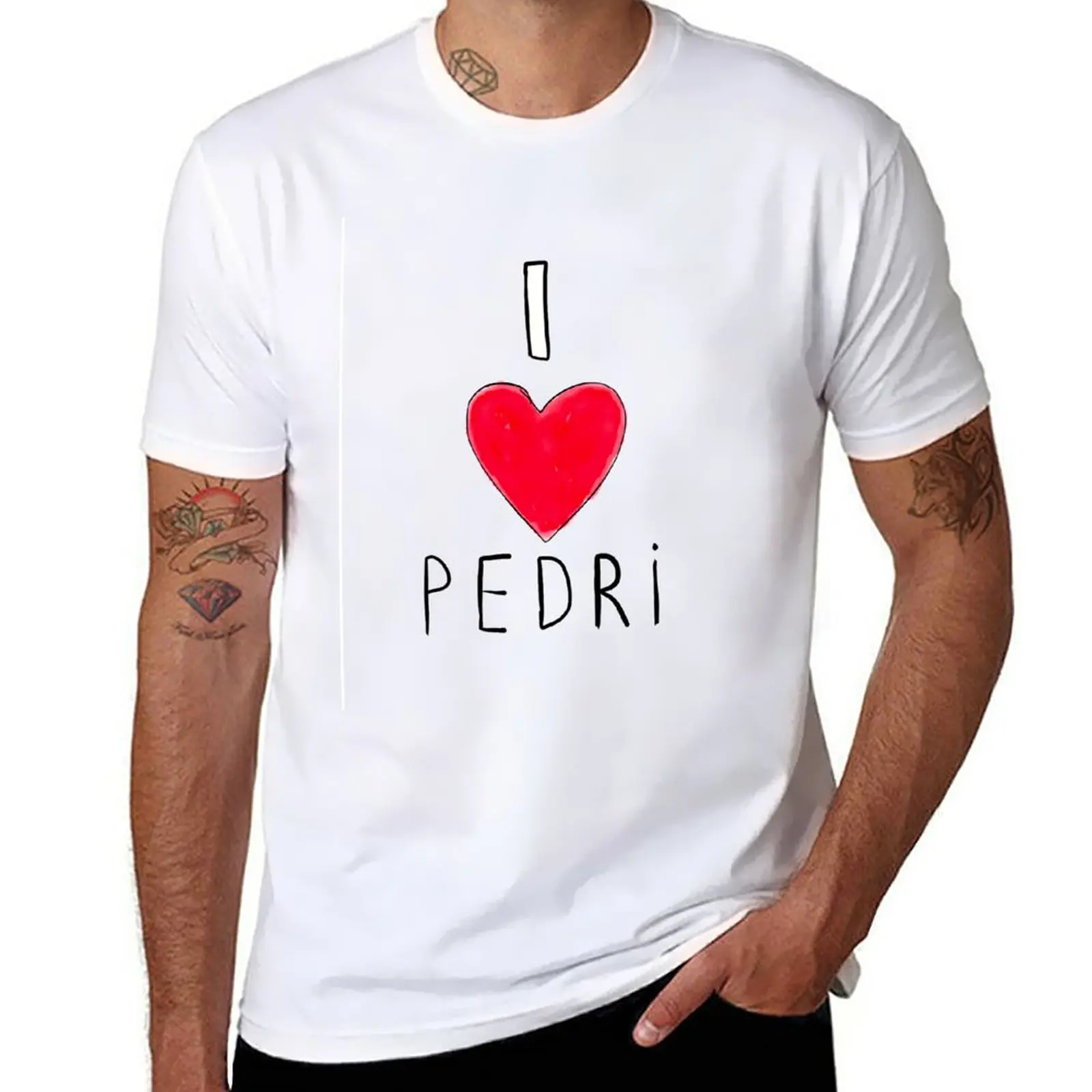 

New I love Pedri' T-Shirt funny t shirts blank t shirts aesthetic clothes Short sleeve tee men