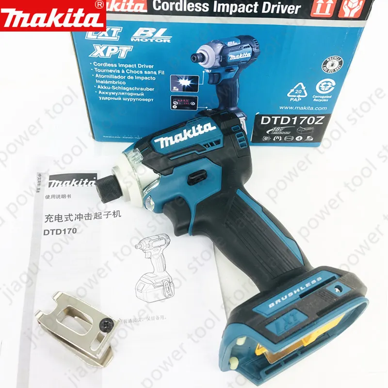 

Charging impact screwdriver Makita DTD170 DTD170Z 18V Li-Ion Cordless Brushless Impact Driver 1/4" Shank ,Body Only