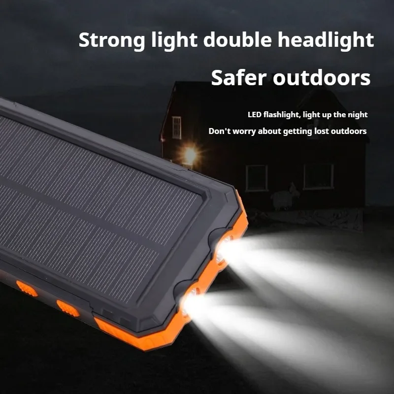 20000mAh Large Capacity Solar Power Bank Portable Charger Compatible with IOS Android USB-A and USB-C Fast Charging Powerbank 2