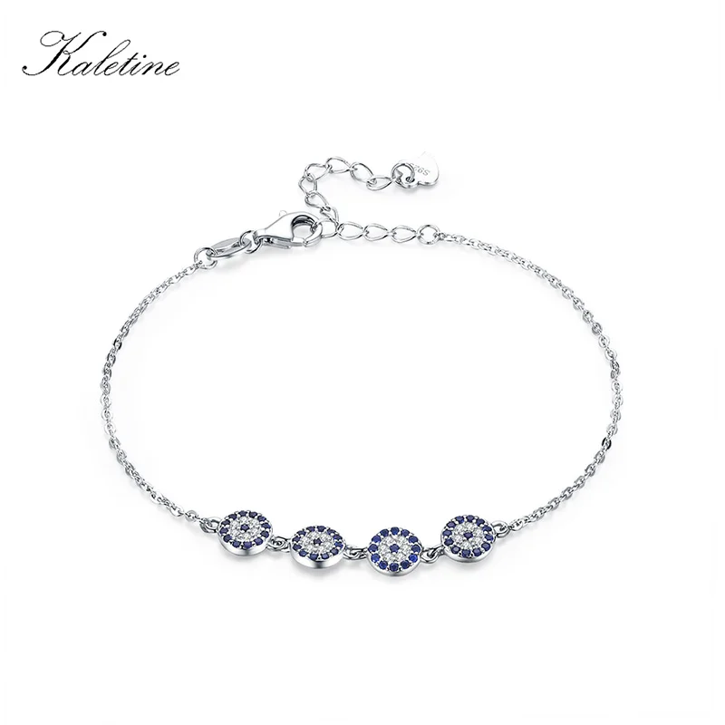 New Fashion Turchia Fortunato Hamsa Quattro Mini Malocchio Genuino Dell'Argento Sterlina 925