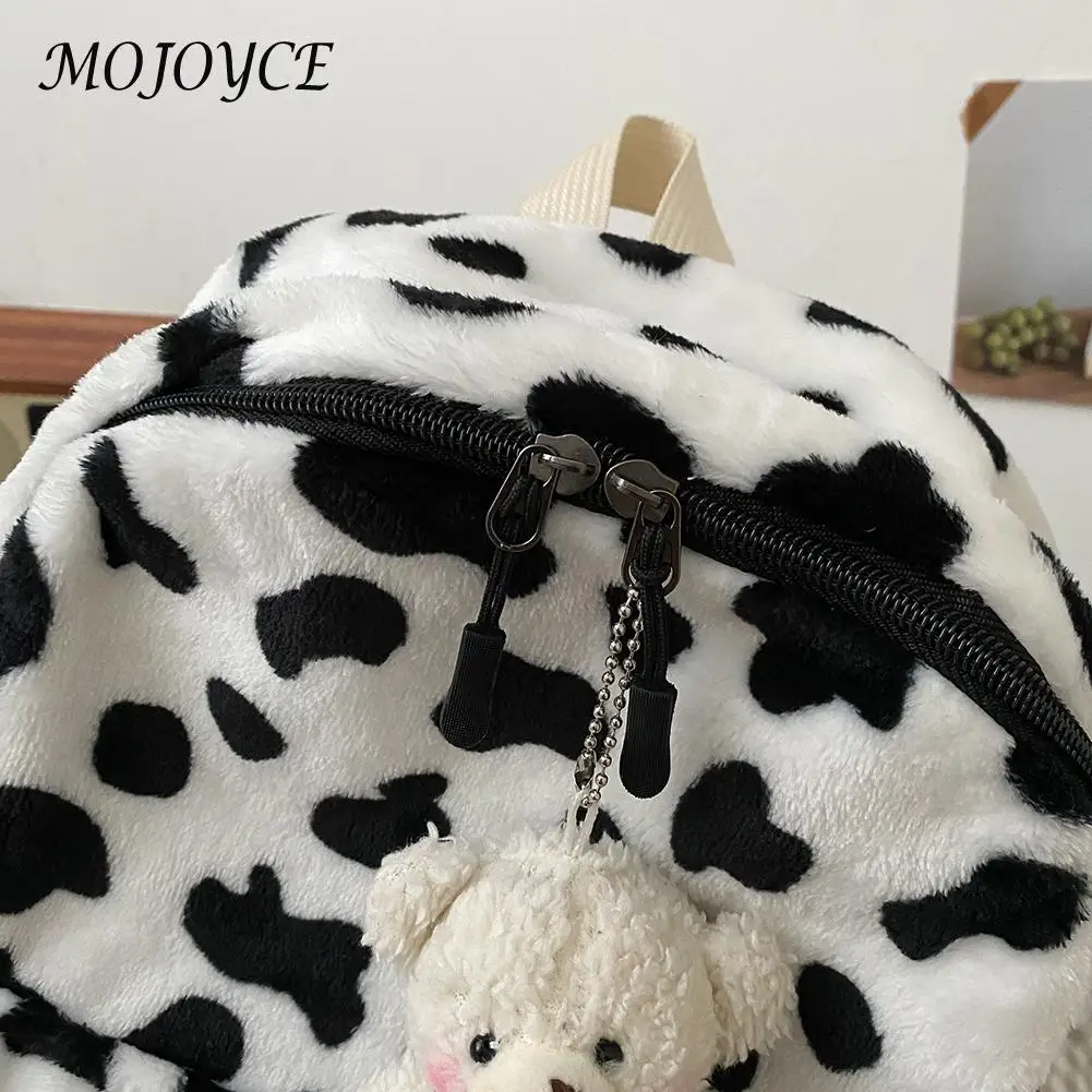 Retro Cow Printed Women Girl Backpack Street Large Capacity Rucksacks,women backpack