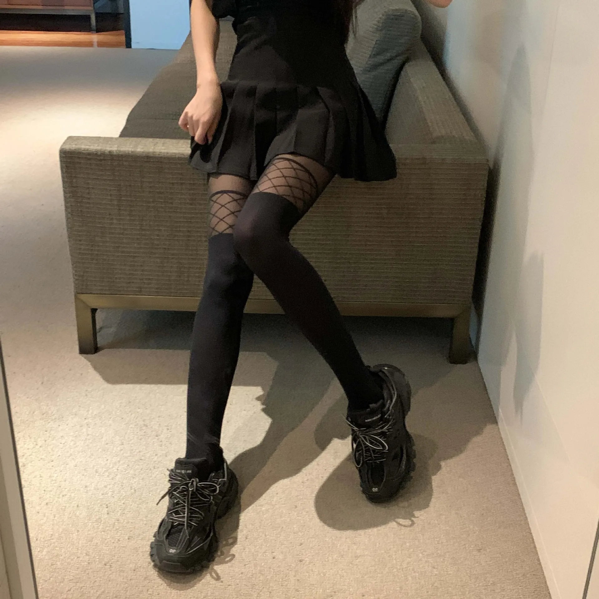 FeMereina Jambières Tricotées Pour Femme Harajuku Kawaii Des Années 80 Et 90 - Chaussettes Chaudes Pour Adolescentes - Couvre-jambes Duveteuses