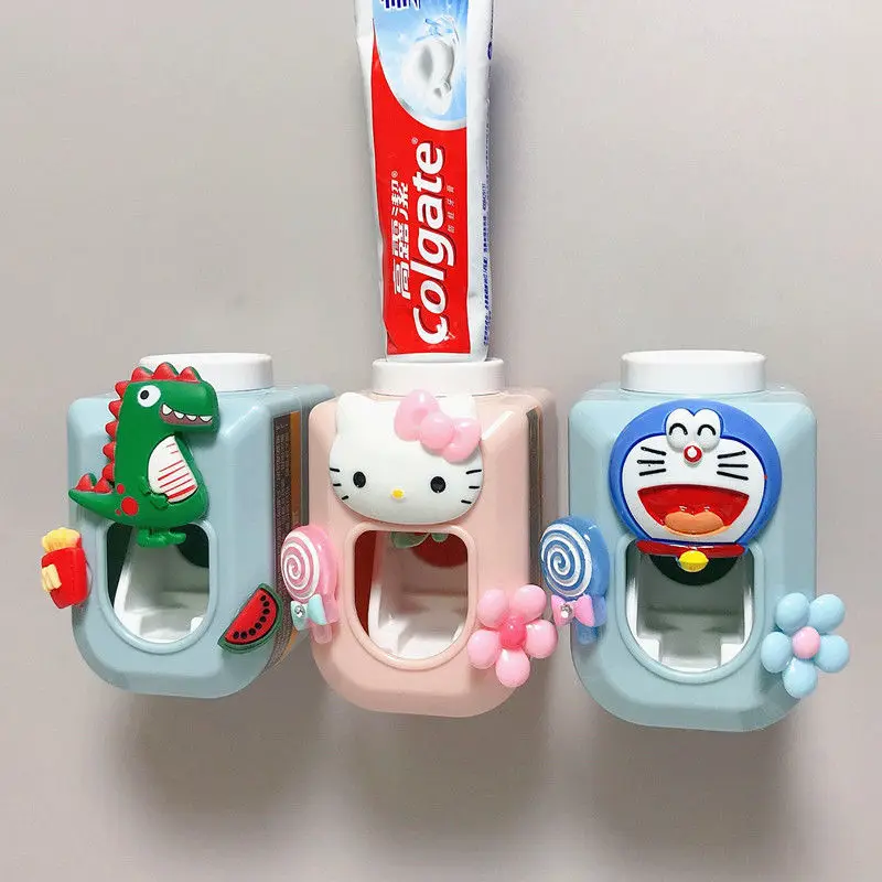 

Sanrio Kawaii Hello Kitty выжималка для зубной пасты мультяшный автоматический диспенсер милые аксессуары для ванной комнаты ручные ленивые инструменты пресс