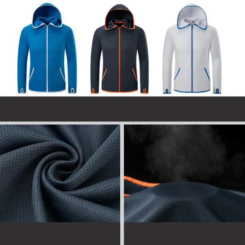 Man Fishing Clothing Tech Hydrophobic Fishing Clothes Outdoor Camping Hiking Hooded Jackets Waterproof Anti-Fouling Quick Drying