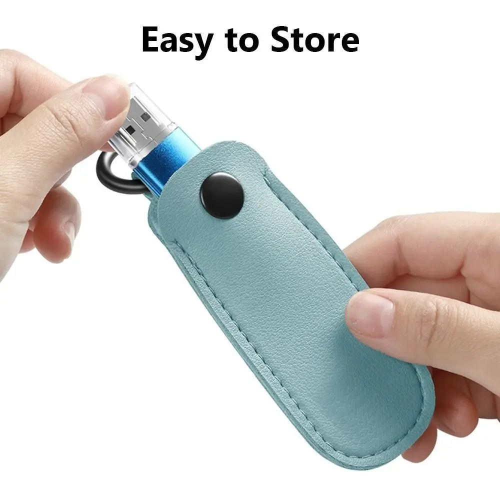PVC Leather USB Flash Drive Storage Bag Protective Case