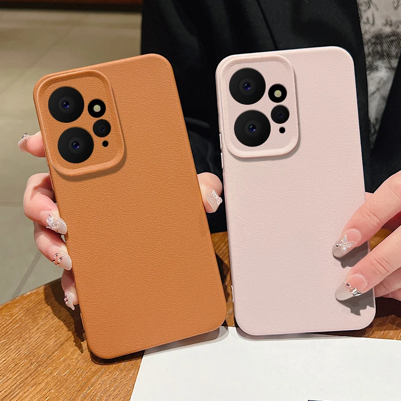 Luxury Leather Texture TPU Soft Phone Case - Sleek and Durable Protection