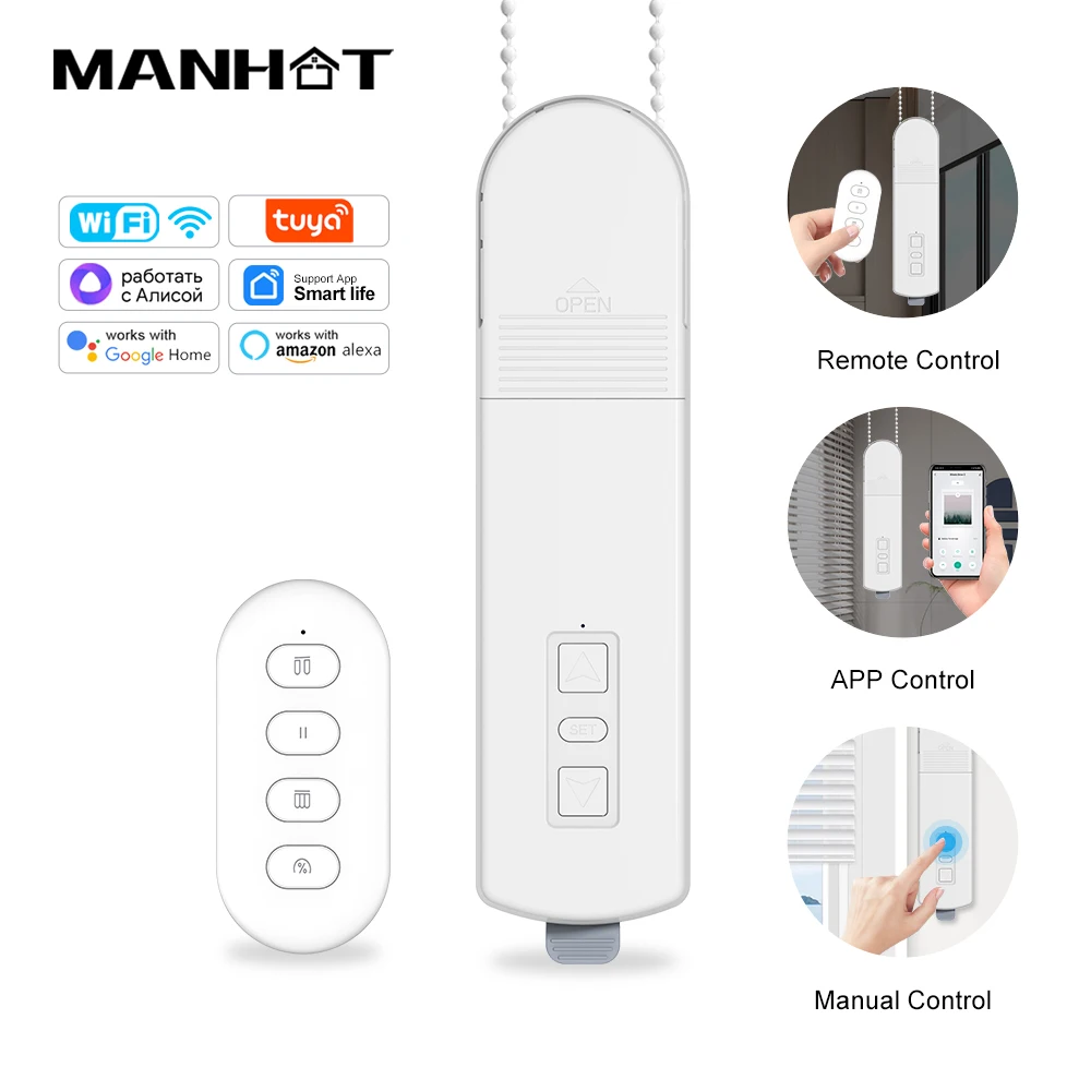 Wifi Smart DIY New Motorized Roller Blinds/Shades Drive Motor Hub Tuya Smart Life APP Google Home Voice Control Alexa