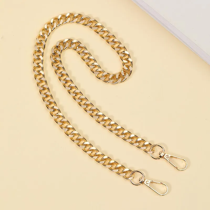 55 cm vielseitige Aluminiumkette mit Farbhaltung, Gold, DIY handgefertigte Metallwickelkette, Unterarm-Schultergurt, Ersatzgurt – Detail 5