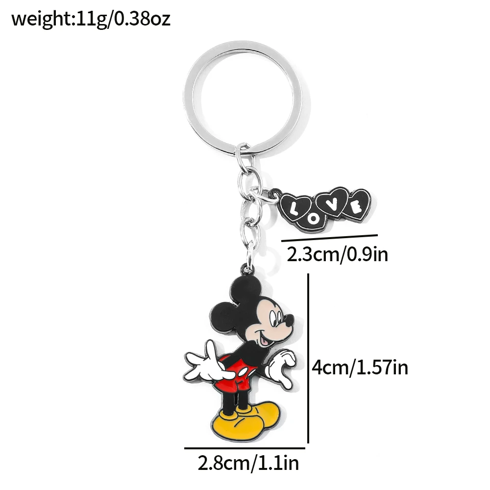 Disney Mickey and Minnie "Love" Letter Pendant Keychain Heartwarming Couple Gift Perfect for Anniversaries Romantic Surprises
