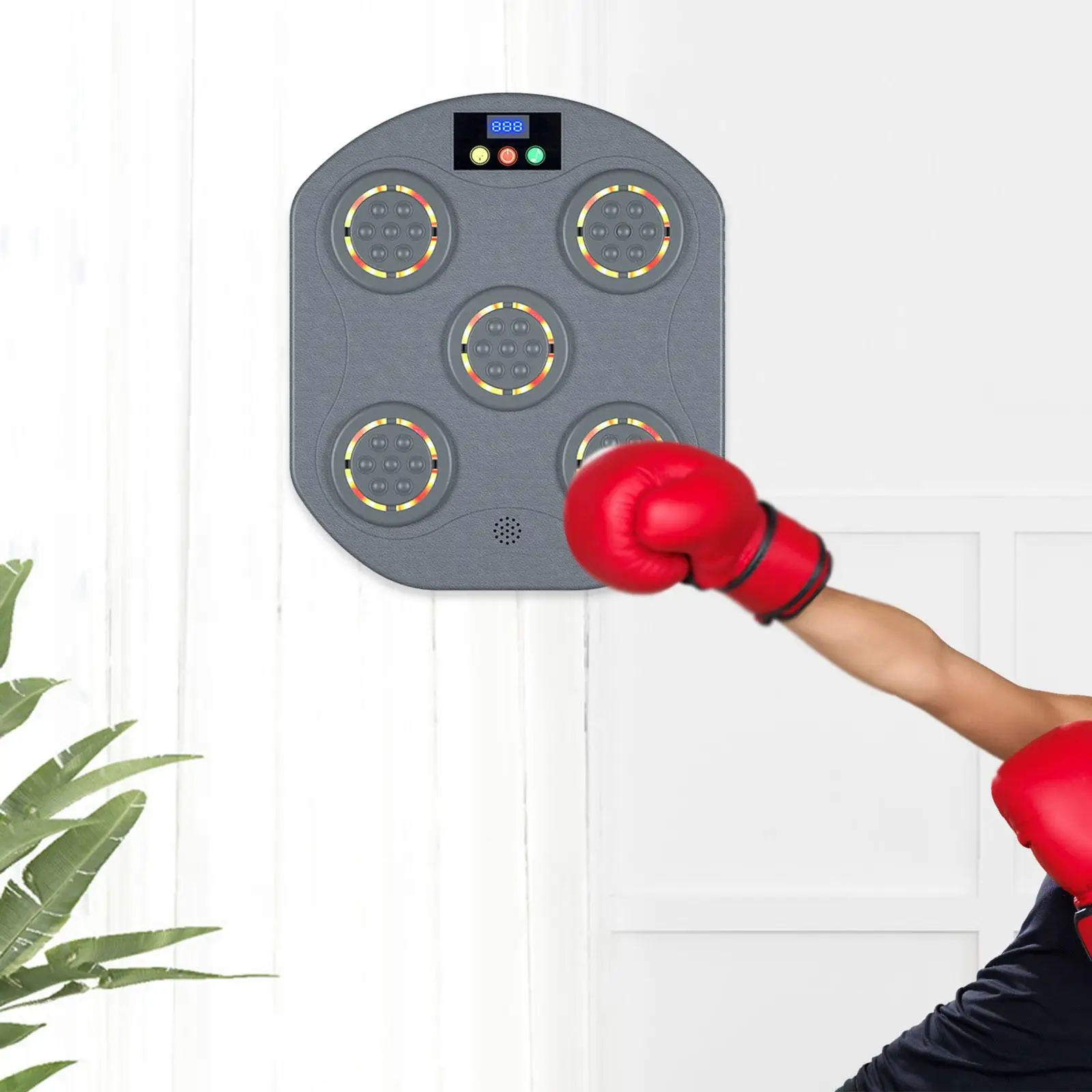Boxing Trainer for Adult Punching Pad Wall Mounted with Counting Function Music Boxing Wall Target for Agility Home Indoor Sanda