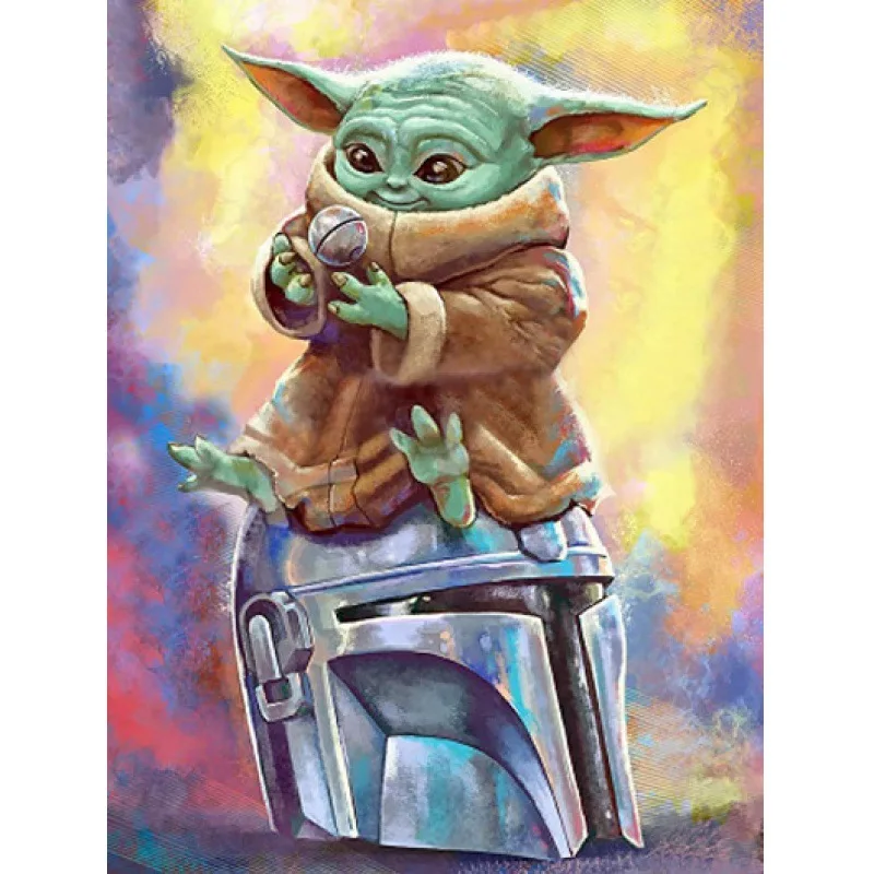 

Diamond Painting Baby Yoda 5D Full Drill affixed Drill Embroidery 30*40cm Handiwork Material Packs Room Decorative painting