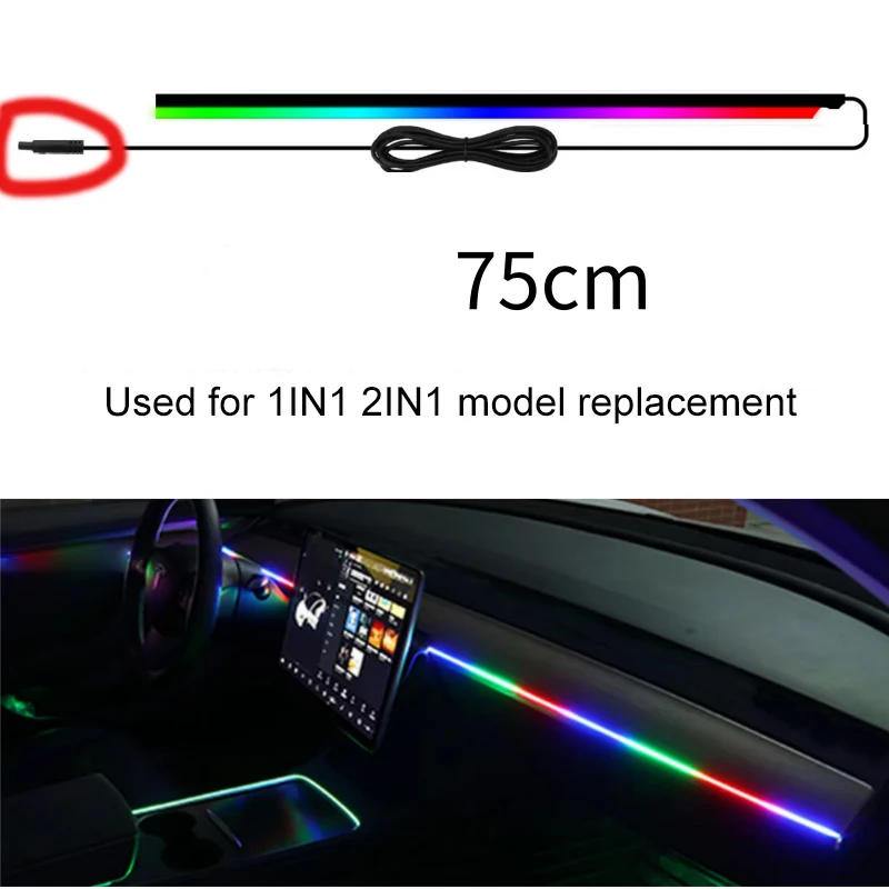 ตัวเลือกสินค้า LED Strip ตกแต่งบ้าน 110-140 ซม. ไฟ RGB สีสันสดใส