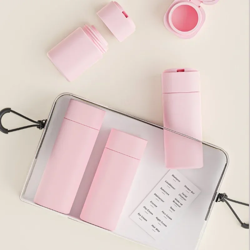 Colorful Hydrating Travel-Size Refillable Bottles - Set of 5