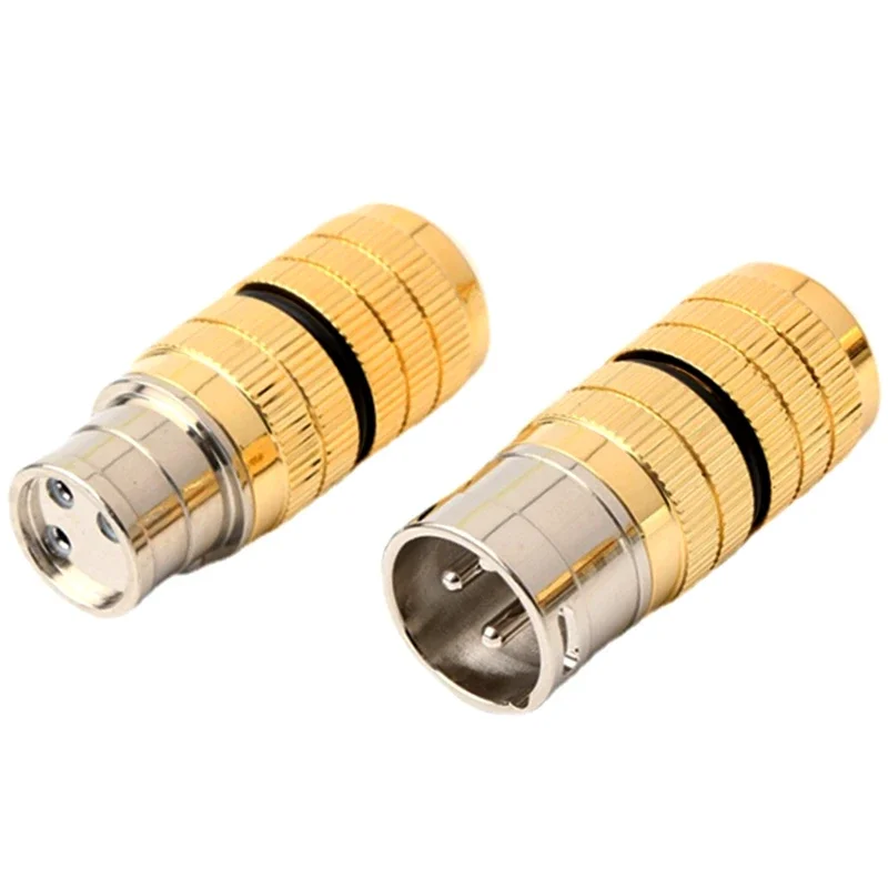 

4pcs CARDAS CGF XLR Balanced Plug Gold Copper Male To Female XLR Plug HiFi Audio Balanced Cable Plugs Connector