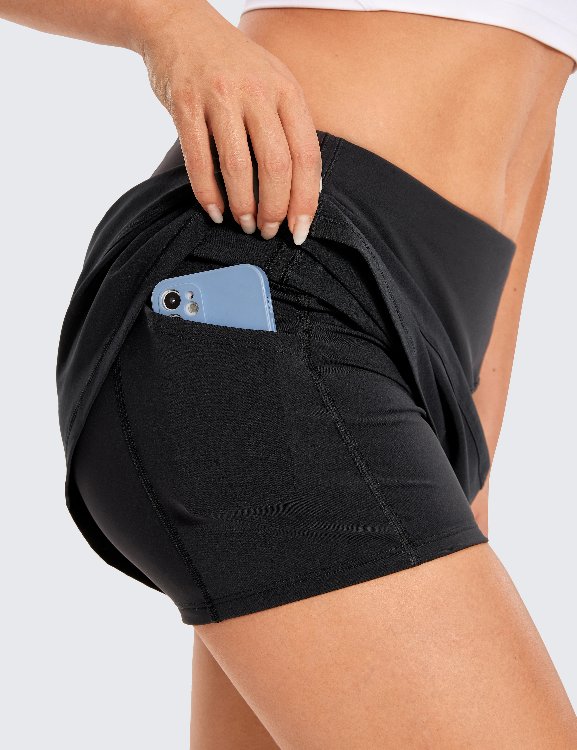 Women Skirt Black Active Lightweight High Waist Athletic Short Skirts Running Tennis Golf Workout Sports Skorts with Pockets