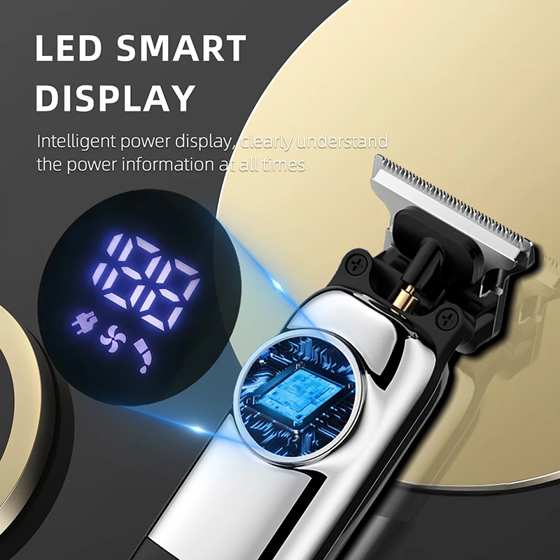 WAIKIL Men's Electric Hair Clipper Oil Head Carving Hair Salon Professional Hair Clipper USB Charging Digital Hair Clipper Tool 3