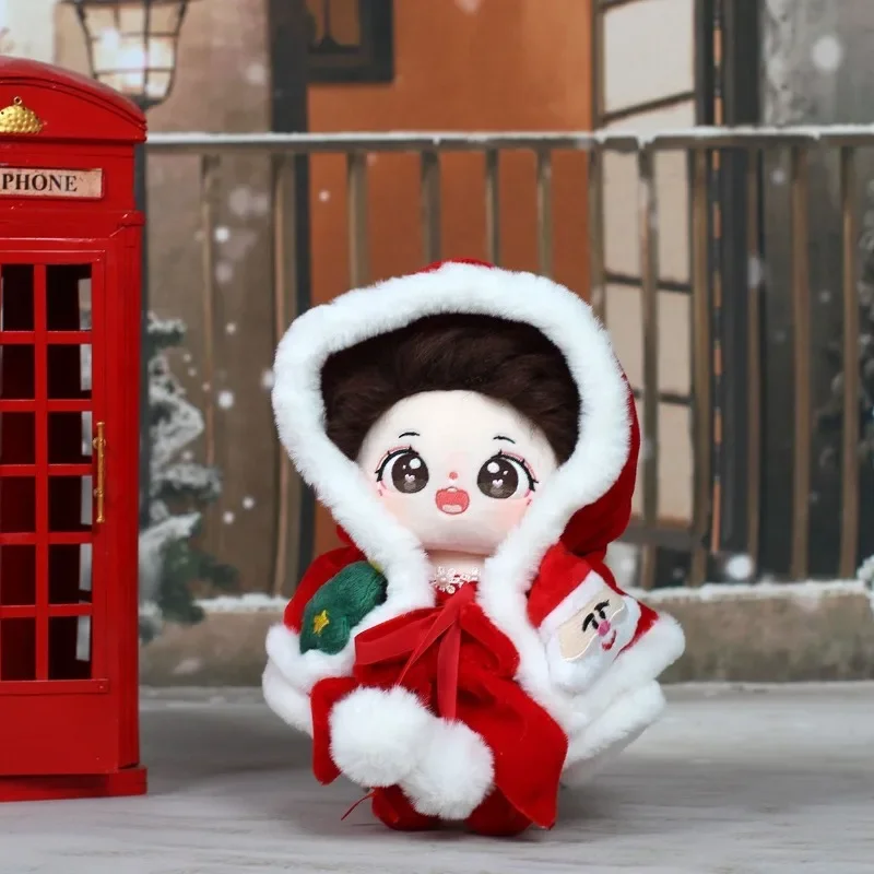 20CM in stock Christmas cotton doll clothes, no attributes doll clothes, Christmas set, doll changing 3