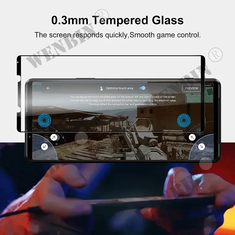 Premium Tempered Glass Full Cover Screen Protector - 3 Pack
