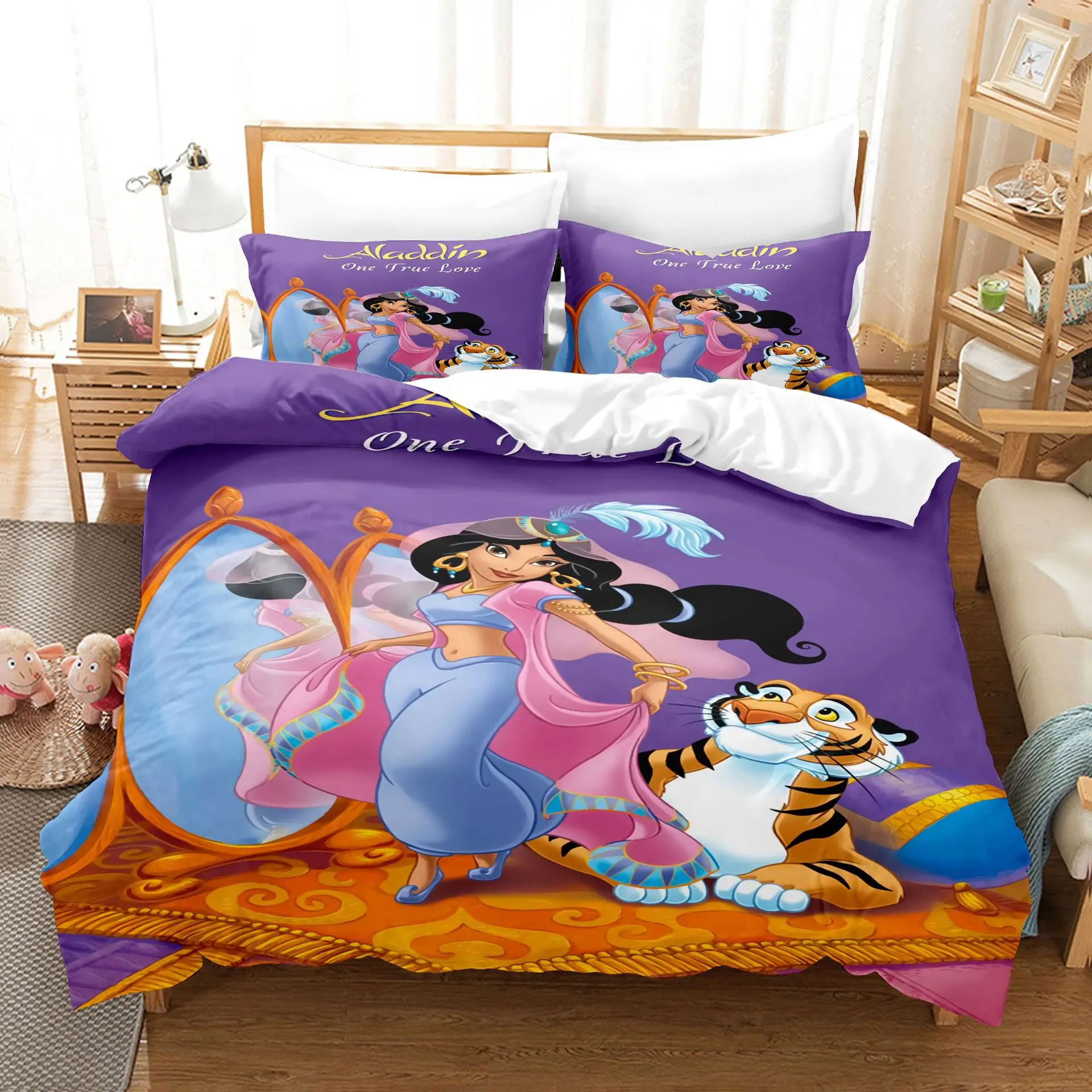 Grey Princess Jasmine Comforter Set Disney Princess Reversible