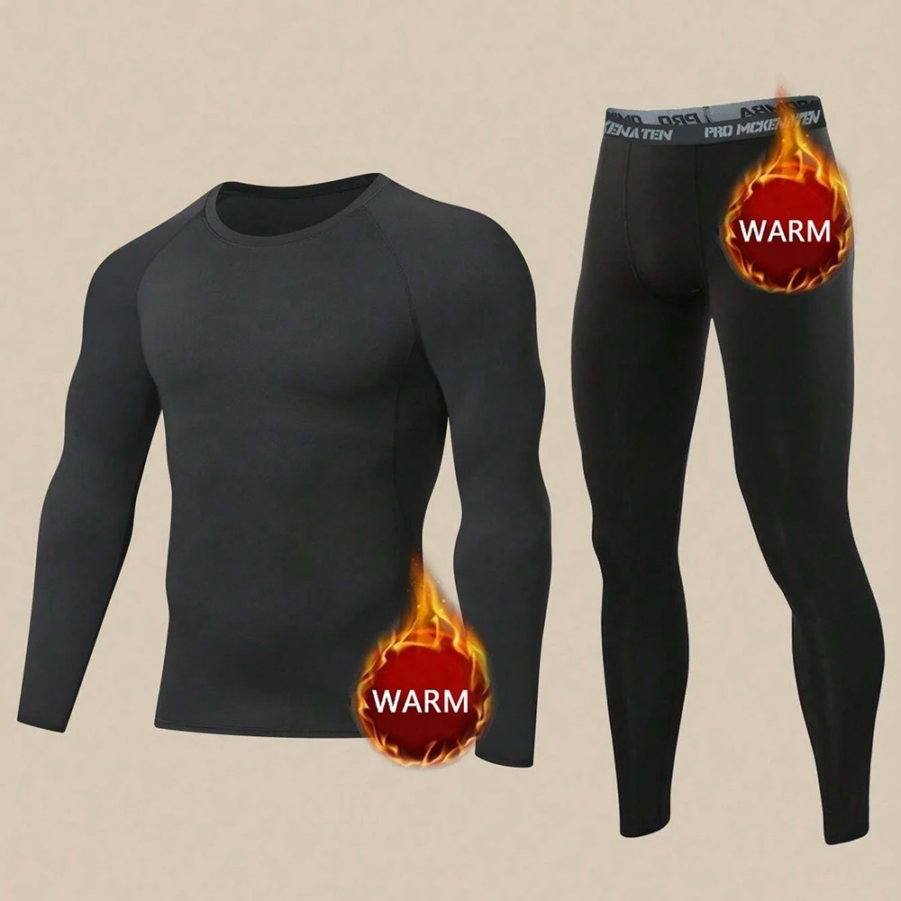 الشتاء ملابس اخلية حرارية مجموعة للرجال الدفء طويل...