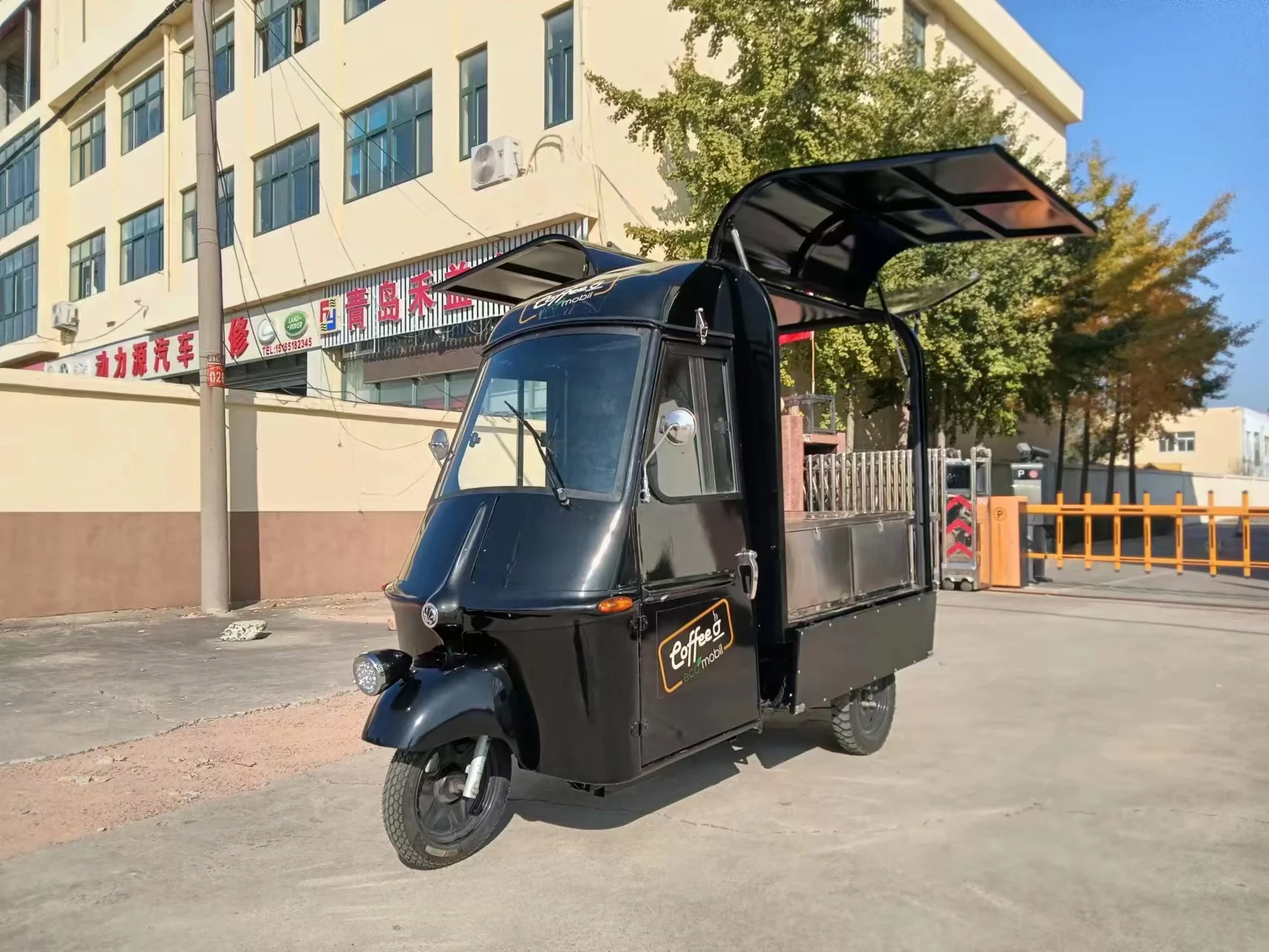 Wheeler Piaggio Ape Food Truck Ice Crean Food Cart Milk Tea Bar