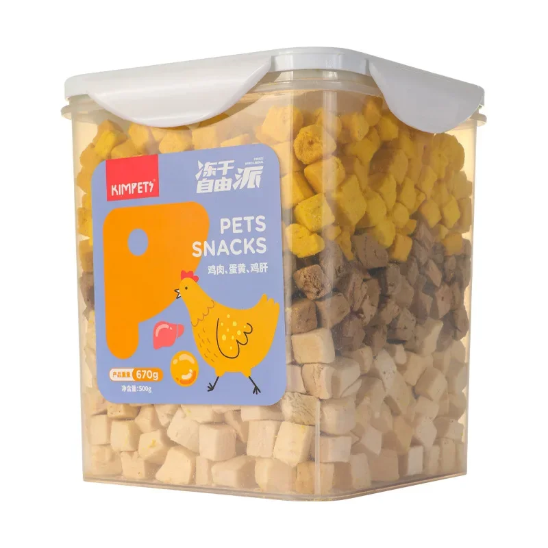 Pet Snack Whole Meat Freeze-Dried Cat Kitten Staple Food Snacks Chicken Granules Whole Family Bucket Cat And Dog Food cat and dog freeze dried snacks