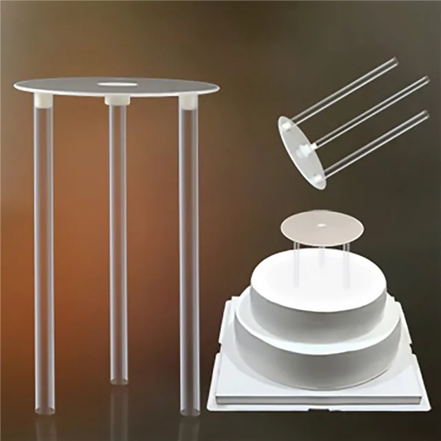 Cadre de Support de gâteau multicouche, supports pratiques, moule rond, Support de Dessert, entretoise, Support d'empilage, cuisine, outil de décoration de gâteau, bricolage, nouveau 1