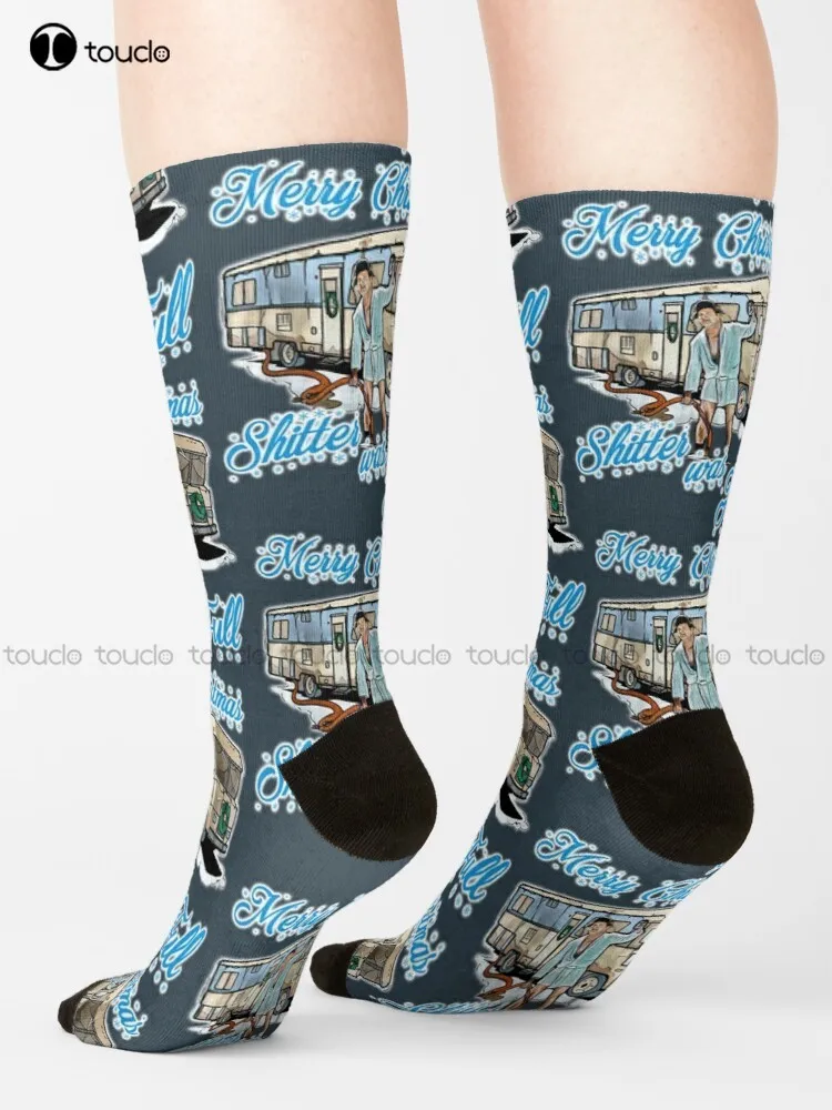

Christmas Vacation Shitter Was Socks Boot Socks For Men Street Skateboard Socks 360° Digital Print Retro Colorful Art 1Pair Gift