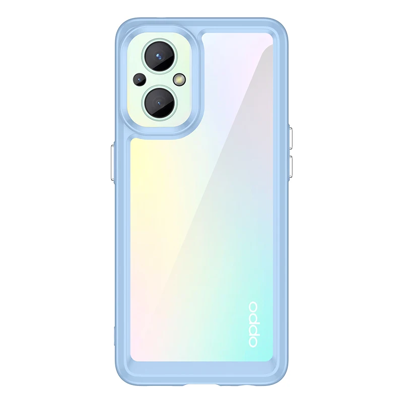 Clear Shockproof Phone Bumper Case - Hard Translucent Protective Cover