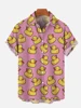 Unisex Men's Cosplay Shirts 3D Prints Splicing Cartoon Cute Duck Printing Short Sleeve Shirt Fashion Hawaiian Shirts For Men 2