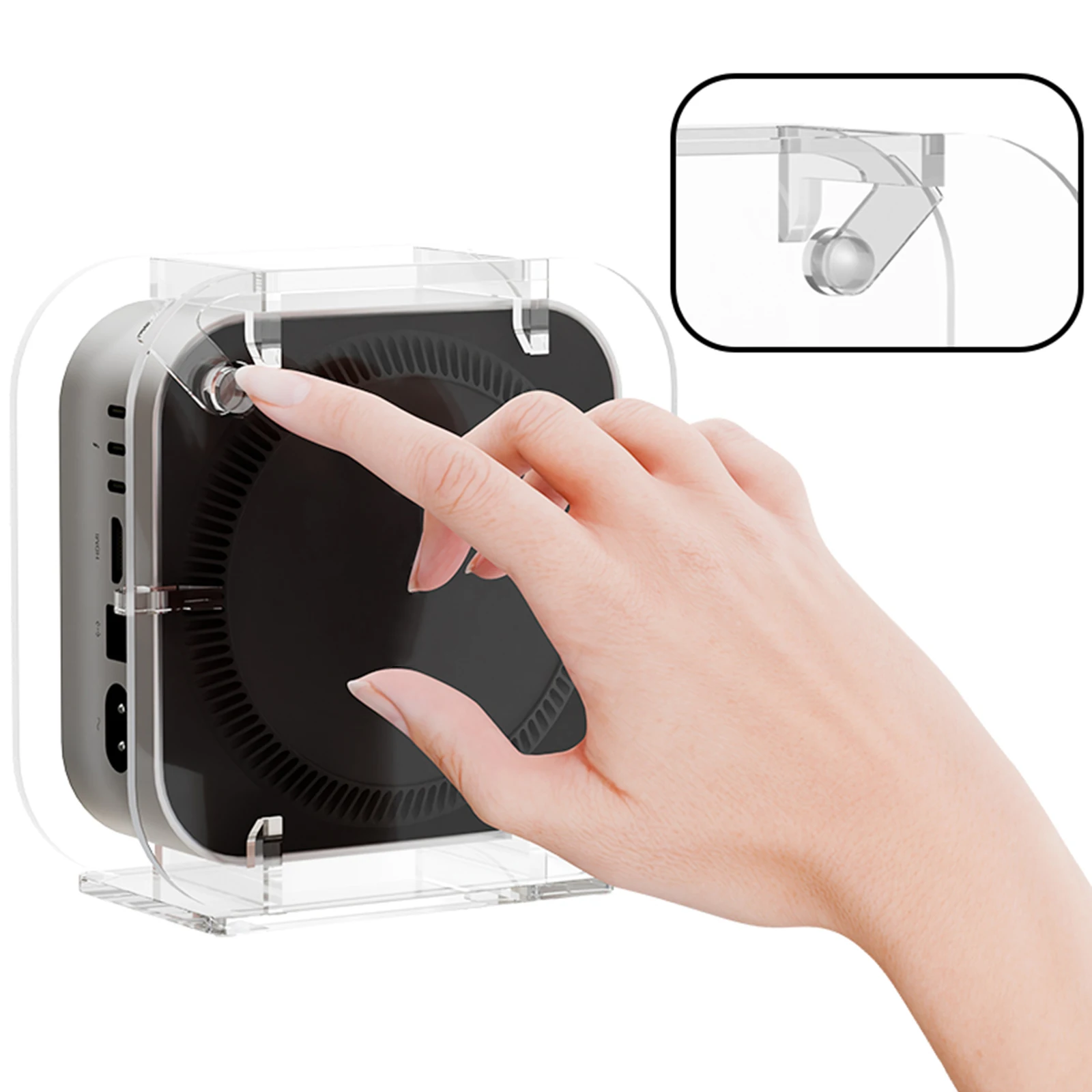 아크릴 데스크탑 보호 스탠드 컴퓨터 케이스 홀더 맥 미니 M4 2024 호환