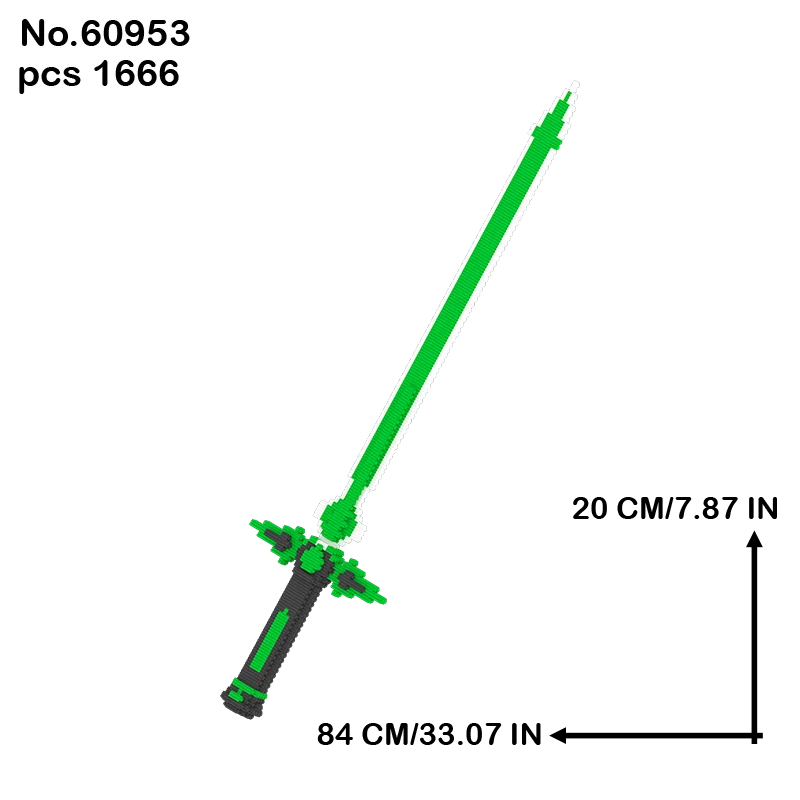 thumbnail image 1 of Bloques de construcción de espadas samuráis, modelo de arma ninja de anime, ladrillos de ensamblaje, idea de juguete para niños, decoración de escritorio, regalos de cumpleaños para niños, 1 of 5