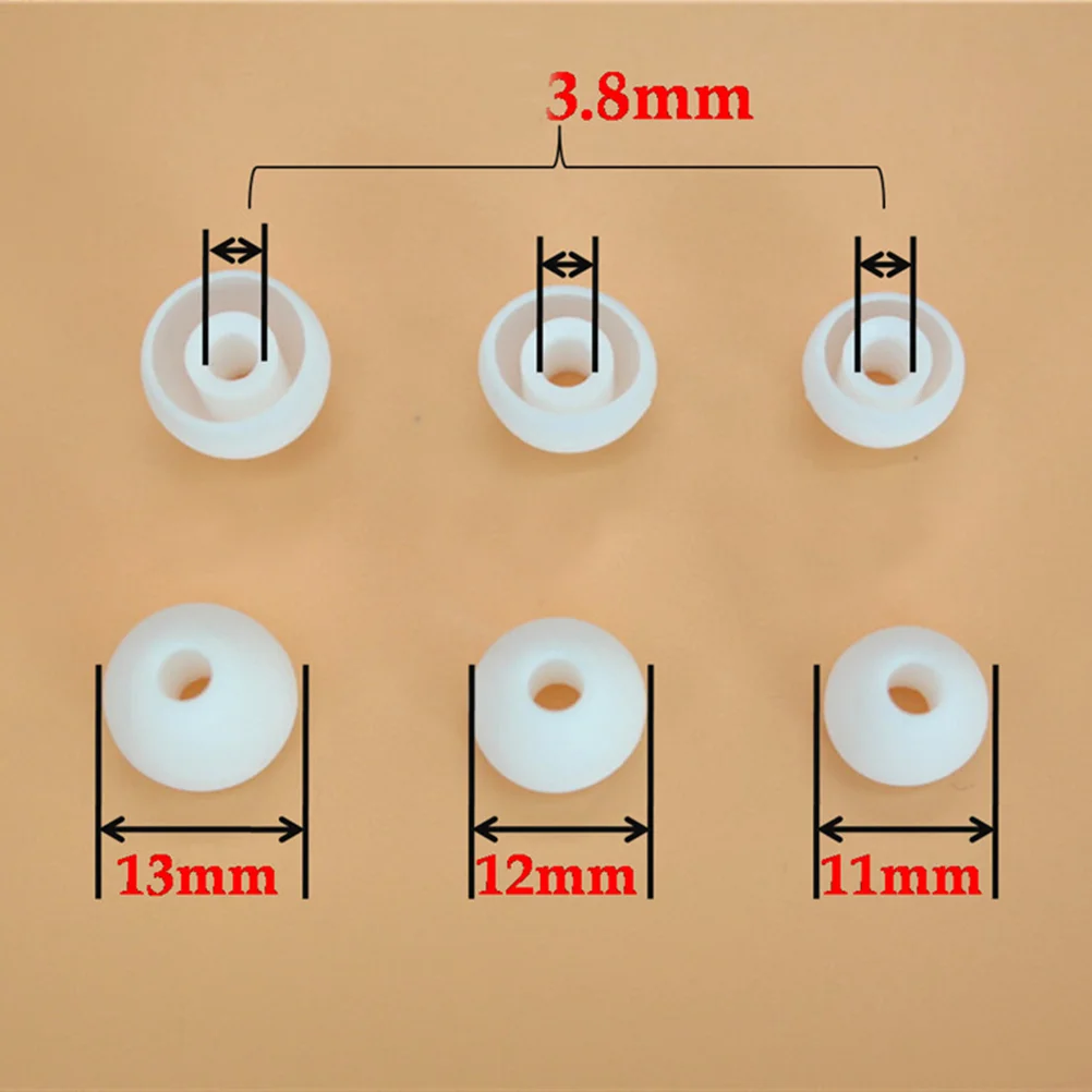 

5 Pairs 38mm Silicone Bullet Earbuds Eartips Earplugs Cushion Replacement Ear Covers Tips Buds for In-ear Earphone