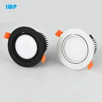 Dimmable LED COB Spotlight Ceiling lamp AC85-265V 5W 7W 9W 12W 15W 18WAluminum recessed downlights round led panel light