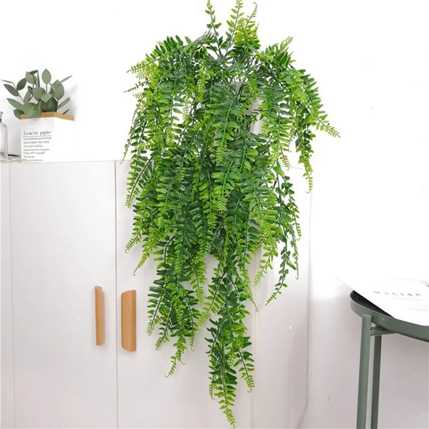 Artificial Plants 1/3Pcs Vine Persian Leaf Festival Home Garden Arch Balcony Desktop Wedding Festival DIY Gift Party Decorations