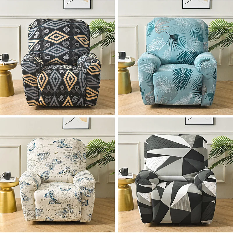 Full Set Elastic Stretch Recliner Sofa Cover for Living Room Reclining Chair Cover Protector Lazy Armchair Couch Slipcover