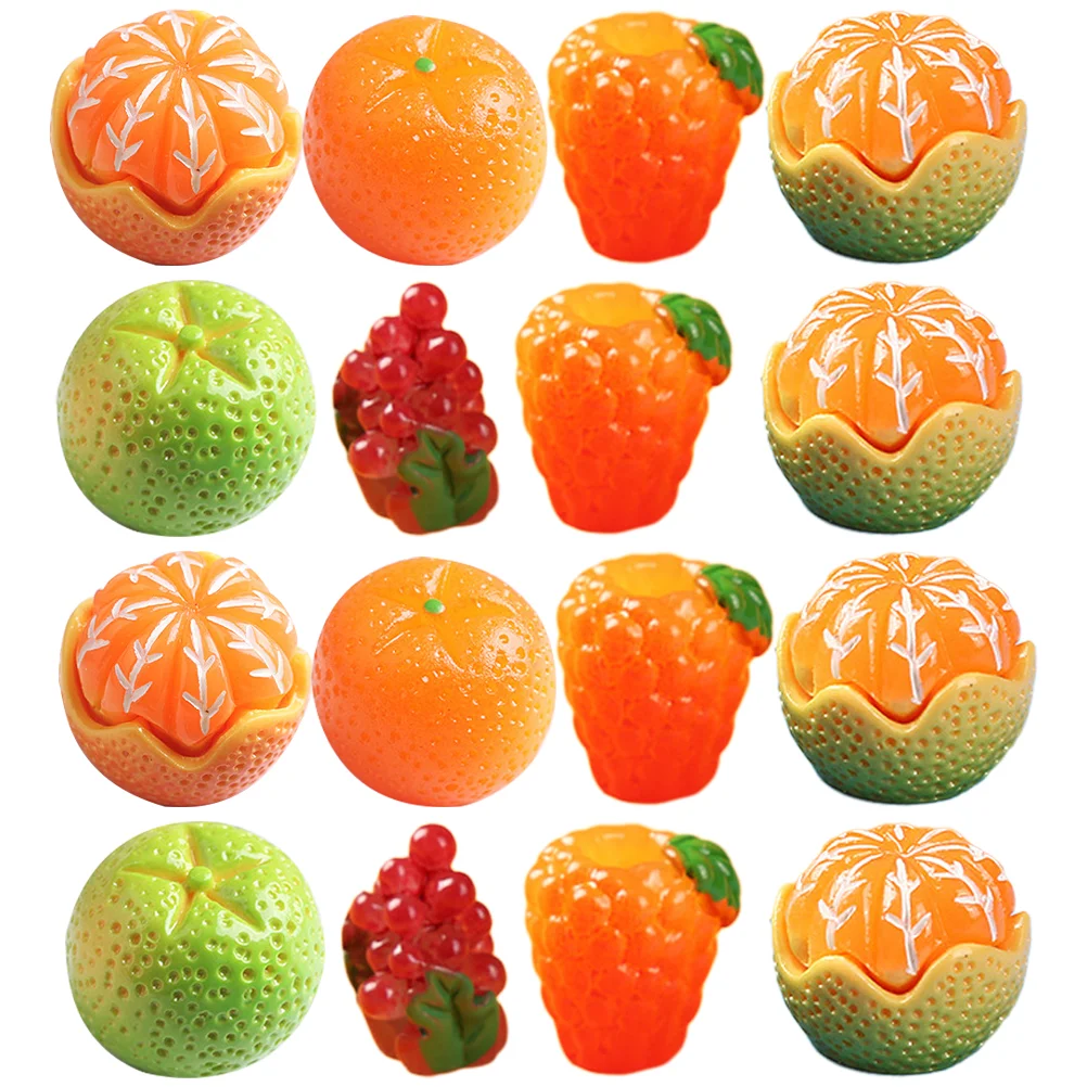 

Resin Orange Strawberry Artificial Fruit Mini Hair Clips Phone Case Accessories
