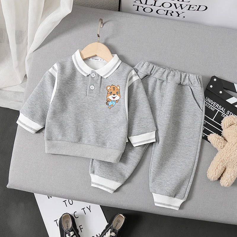 

Toddler Infant Clothing Sets 2022 Spring Children Clothes Baby Boys Girls Outfits Cartoon Tiger T Shirt Pants Kids Sportswear