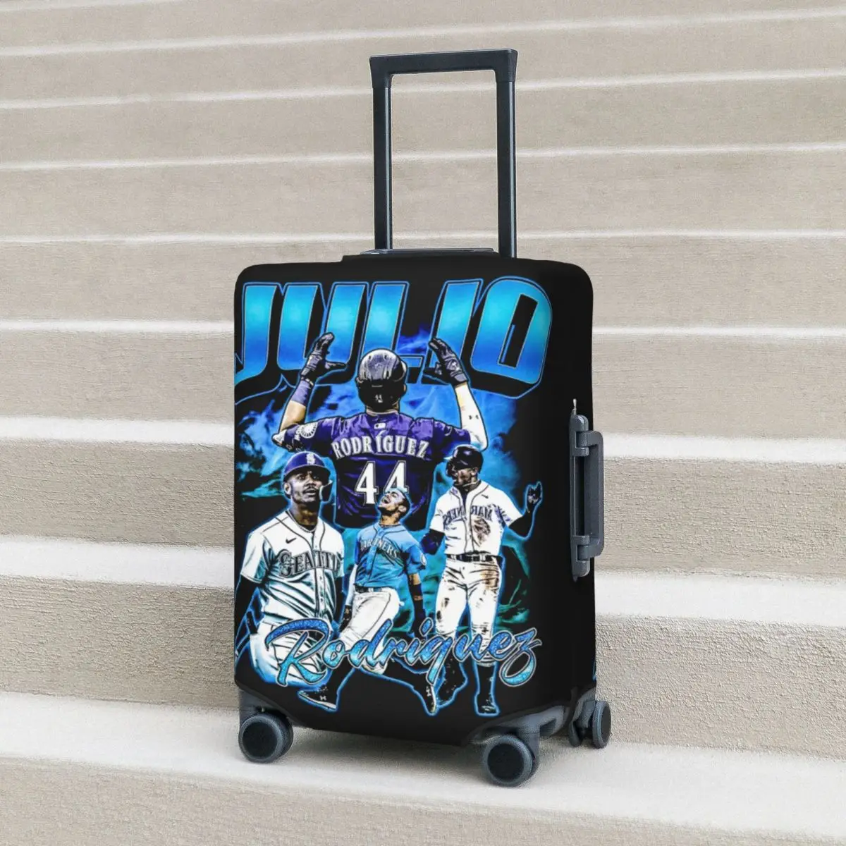 

Julio Rodriguez Suitcase Cover Vintage Vacation Cruise Trip Useful Luggage Accesories Protection